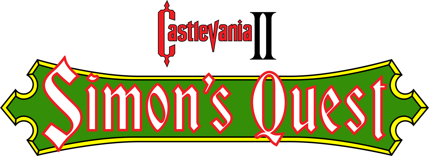 Castlevania II Simon's Quest logo for NES